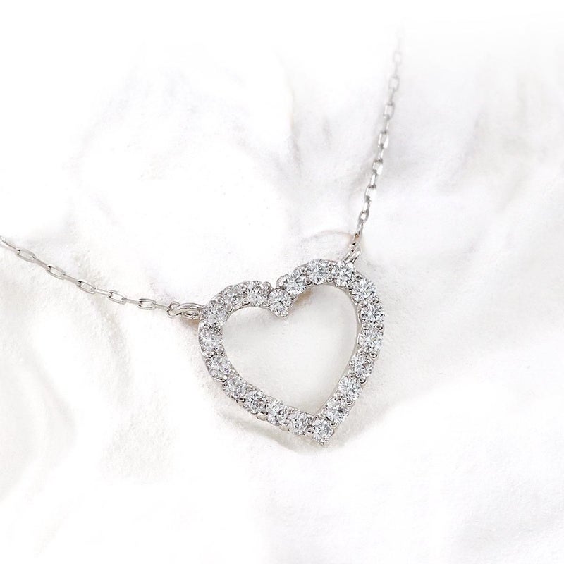 Pt900 ダイヤモンド ハートネックレス_02