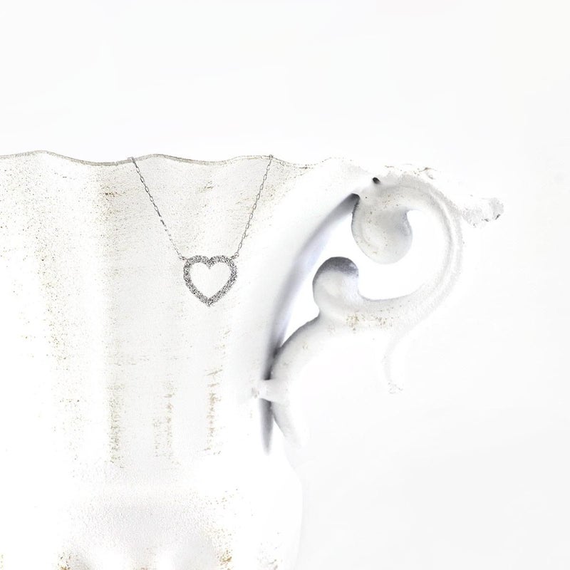 Pt900 ダイヤモンド ハートネックレス_10