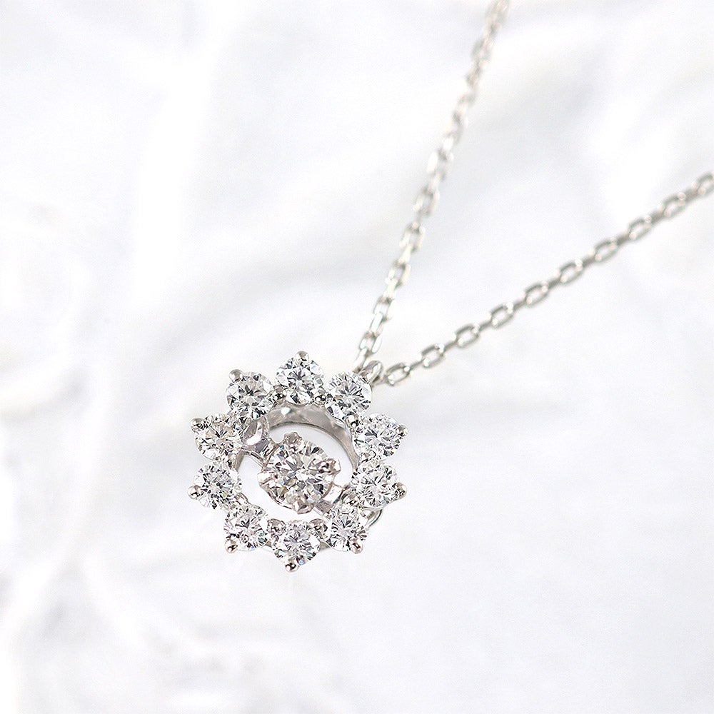 Pt900 ダンシングストーン ダイヤモンドネックレス_09