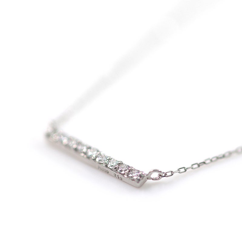 Pt900 ダイヤモンド バーネックレス_11