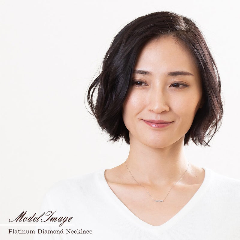 Pt900 ダイヤモンド バーネックレス_13