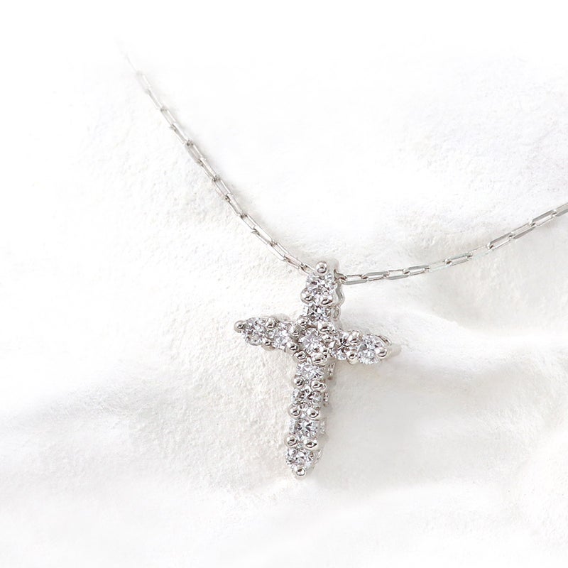 Pt950 クロスモチーフ ダイヤモンドネックレス_03