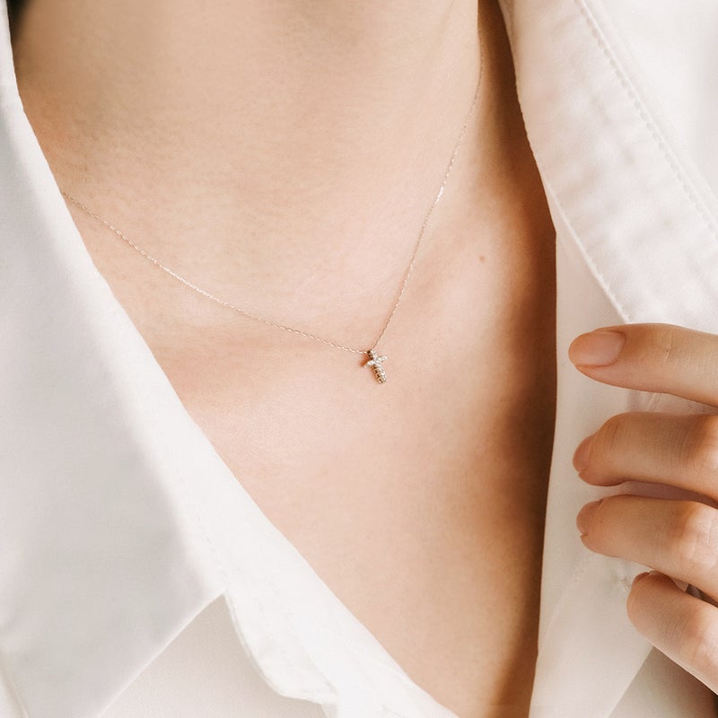 Pt950 クロスモチーフ ダイヤモンドネックレス_04