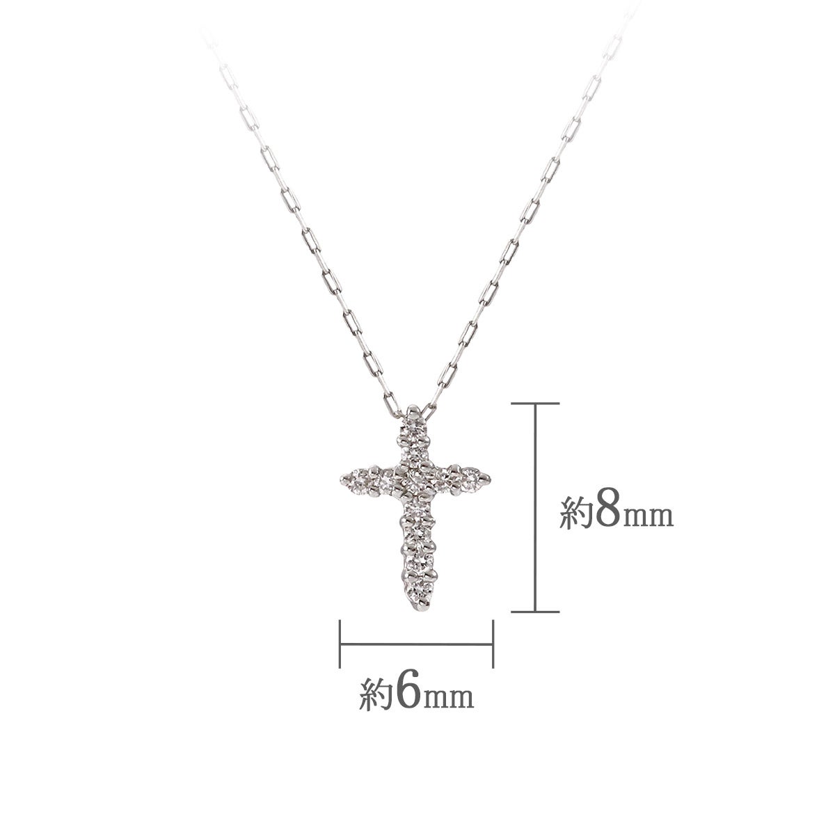 Pt950 クロスモチーフ ダイヤモンドネックレス_05