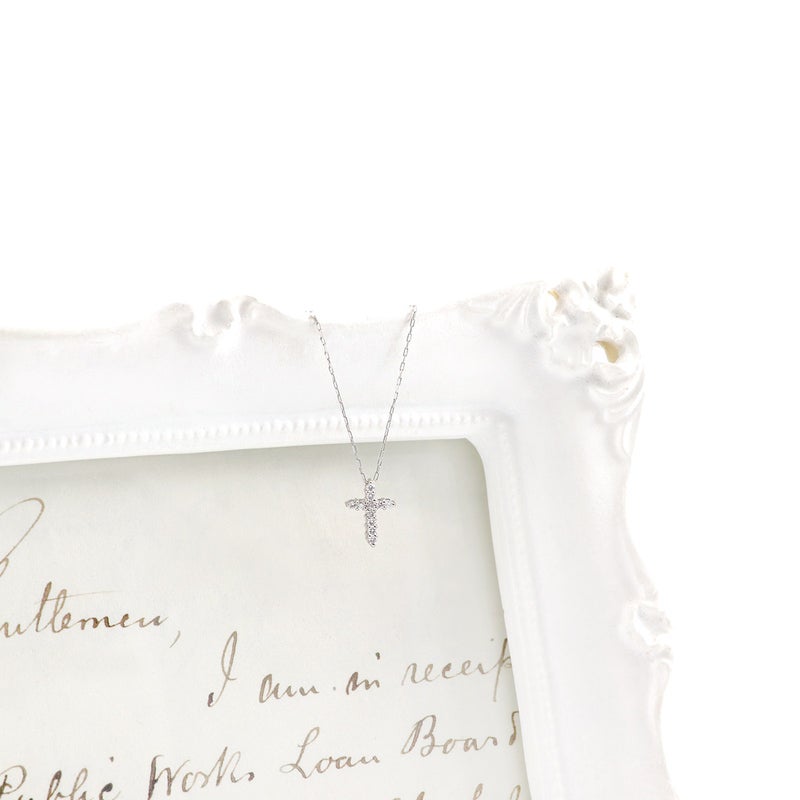 Pt950 クロスモチーフ ダイヤモンドネックレス_11