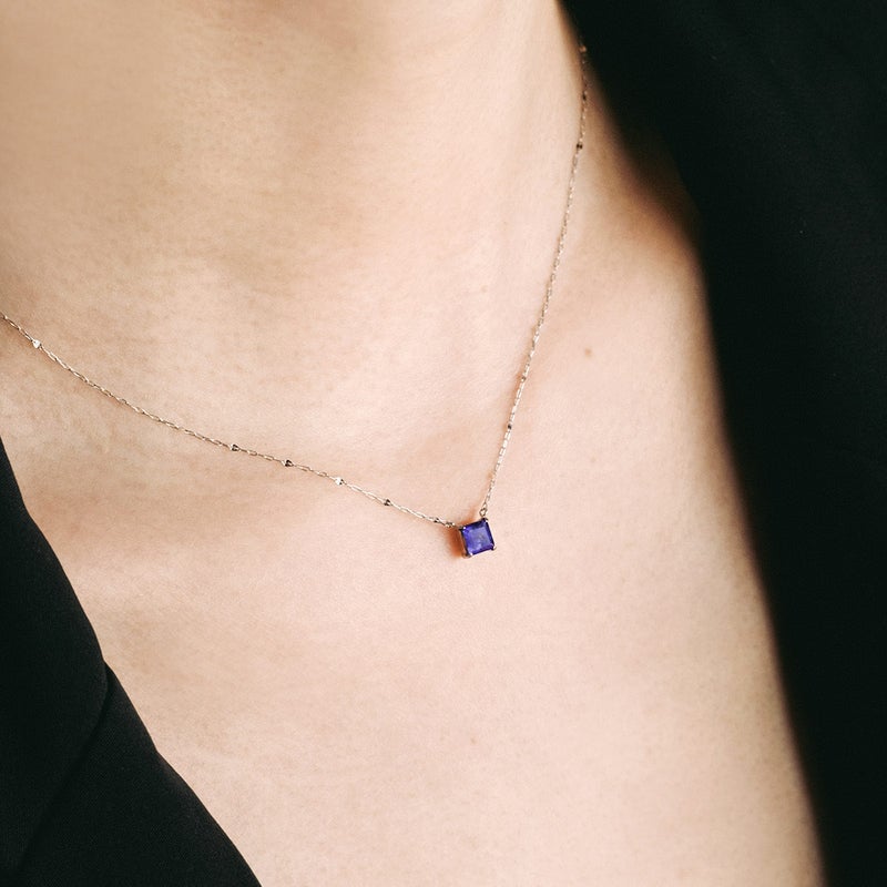 Pt900 アイオライト ネックレス_05