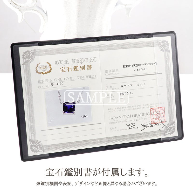 Pt900 アイオライト ネックレス_14