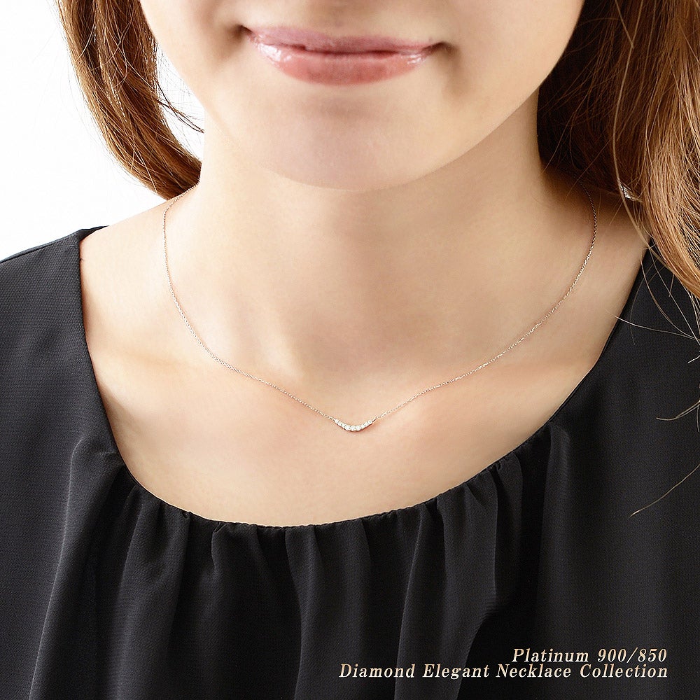 Pt900 ダイヤモンド ネックレス_11