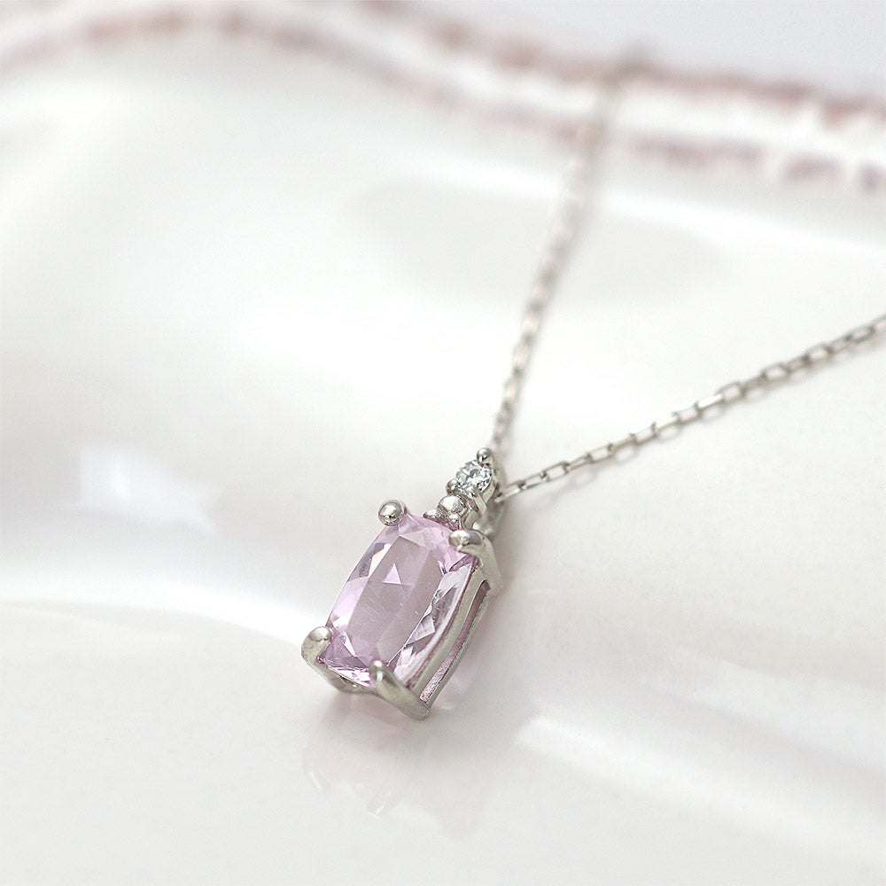 Pt900 ピンクインペリアルトパーズ&ダイヤモンド ネックレス | Jewelry