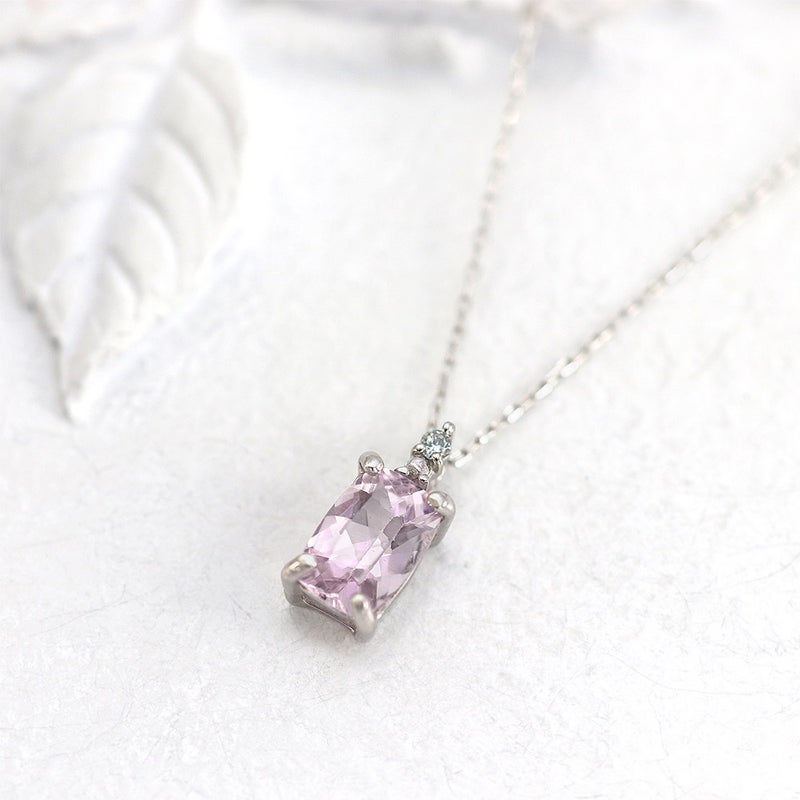 Pt900 ピンクインペリアルトパーズ&ダイヤモンド ネックレス_04