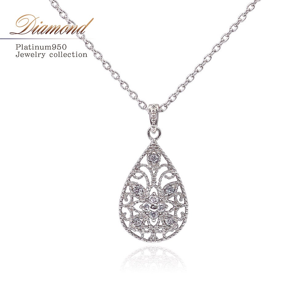 Pt950 ダイヤモンド ネックレス_01