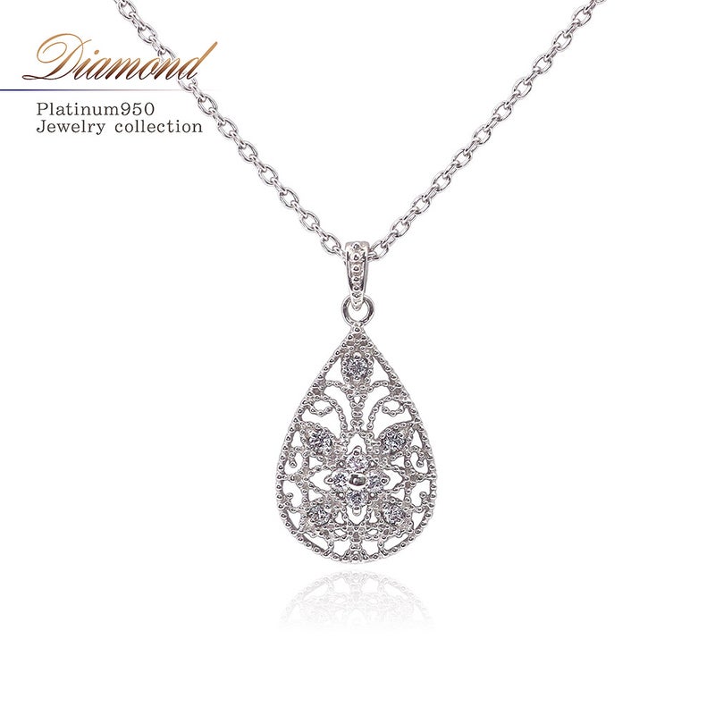 Pt950 ダイヤモンド ネックレス_01