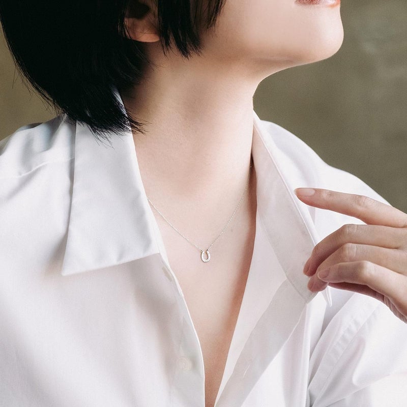 Pt900 馬蹄（ホースシュー）ネックレス_09