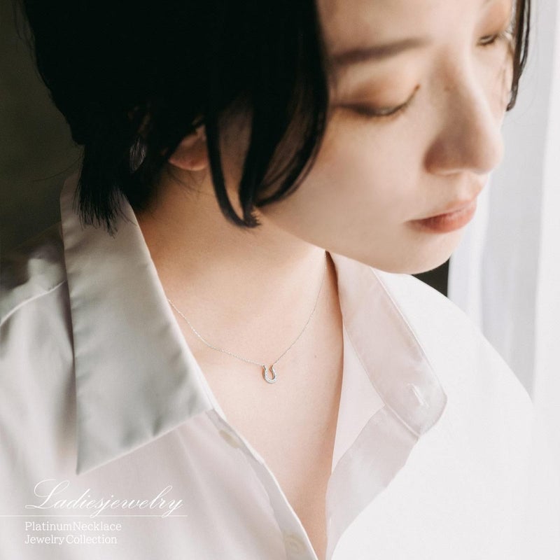Pt900 馬蹄（ホースシュー）ネックレス_14