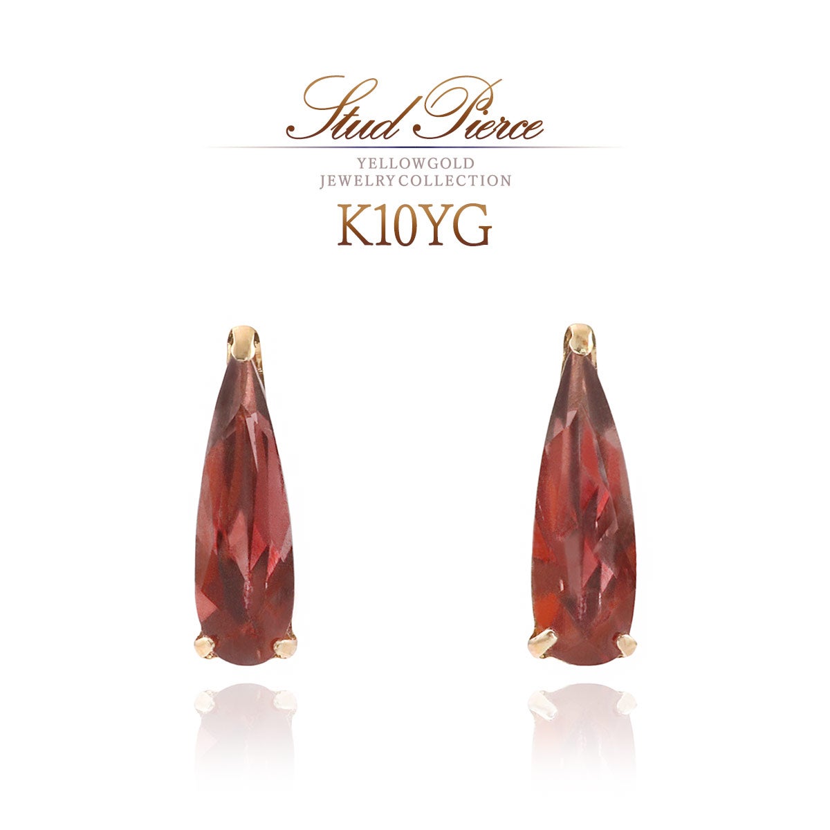 K10YG ガーネット ピアス_01