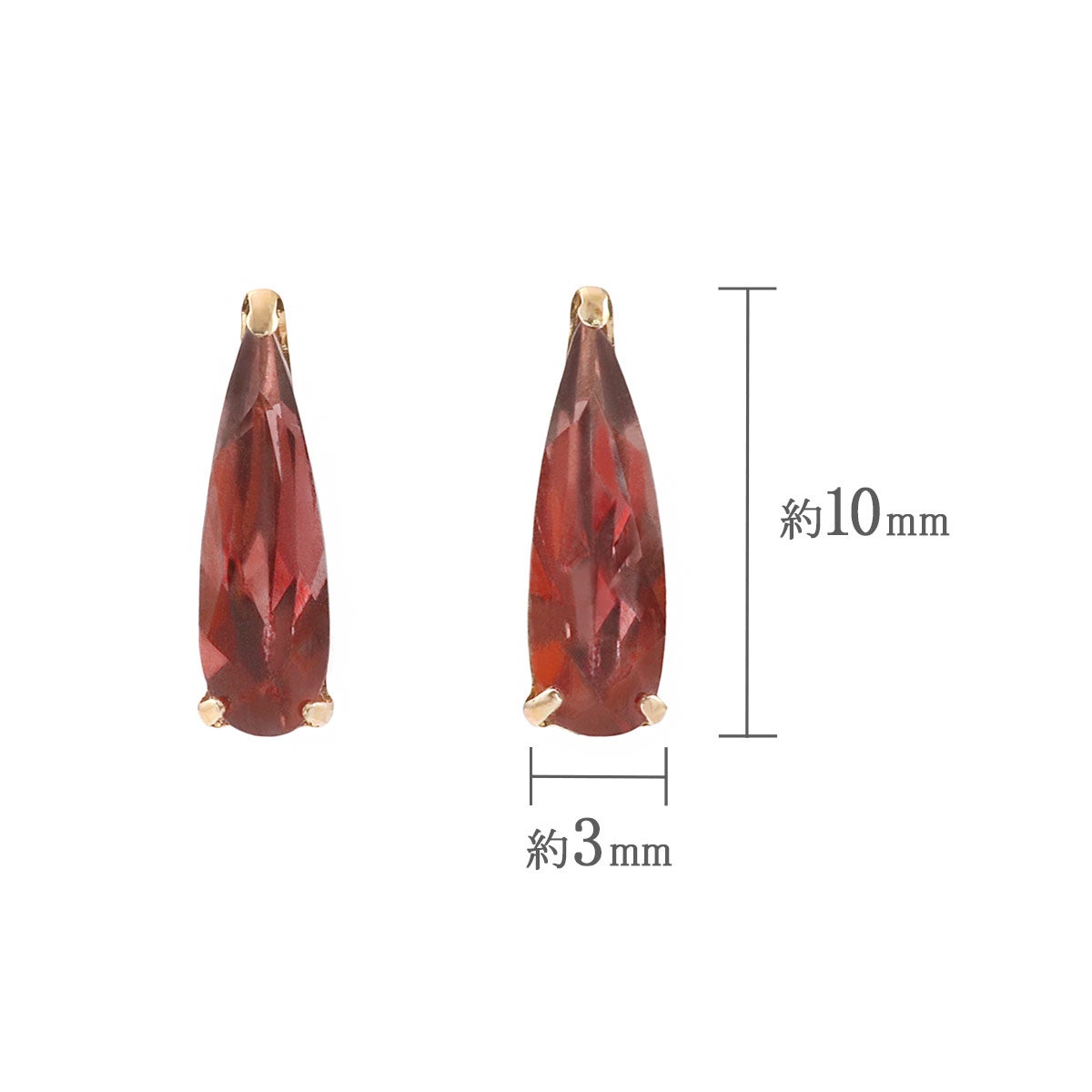 K10YG ガーネット ピアス_04