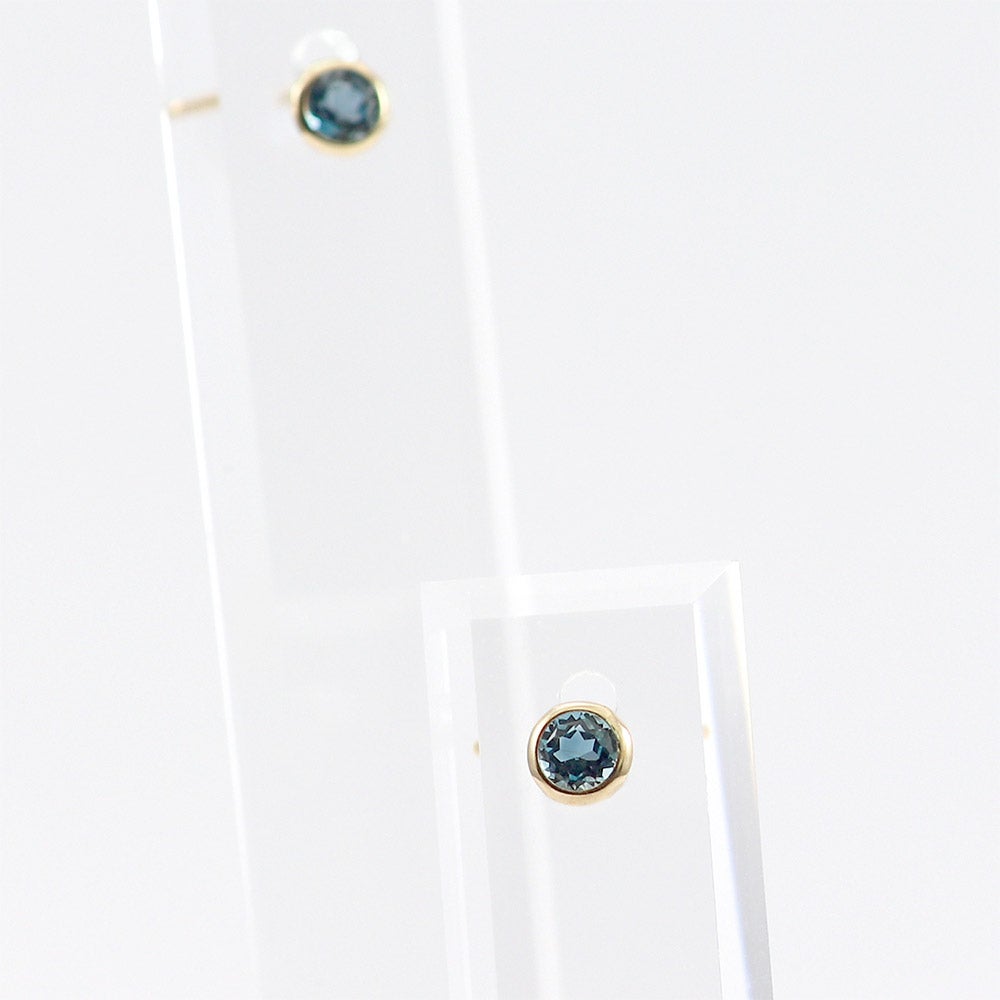 K10YG ロンドンブルートパーズ ピアス 11月の誕生石_04