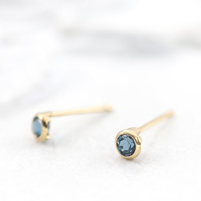 K10YG ロンドンブルートパーズ ピアス 11月の誕生石_10