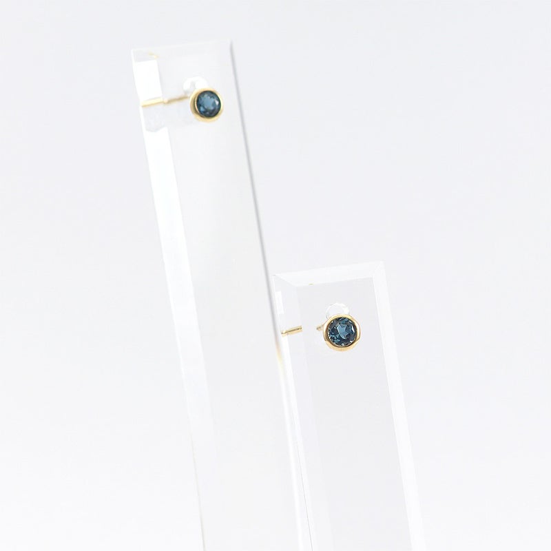 K10YG ロンドンブルートパーズ ピアス 11月の誕生石_13