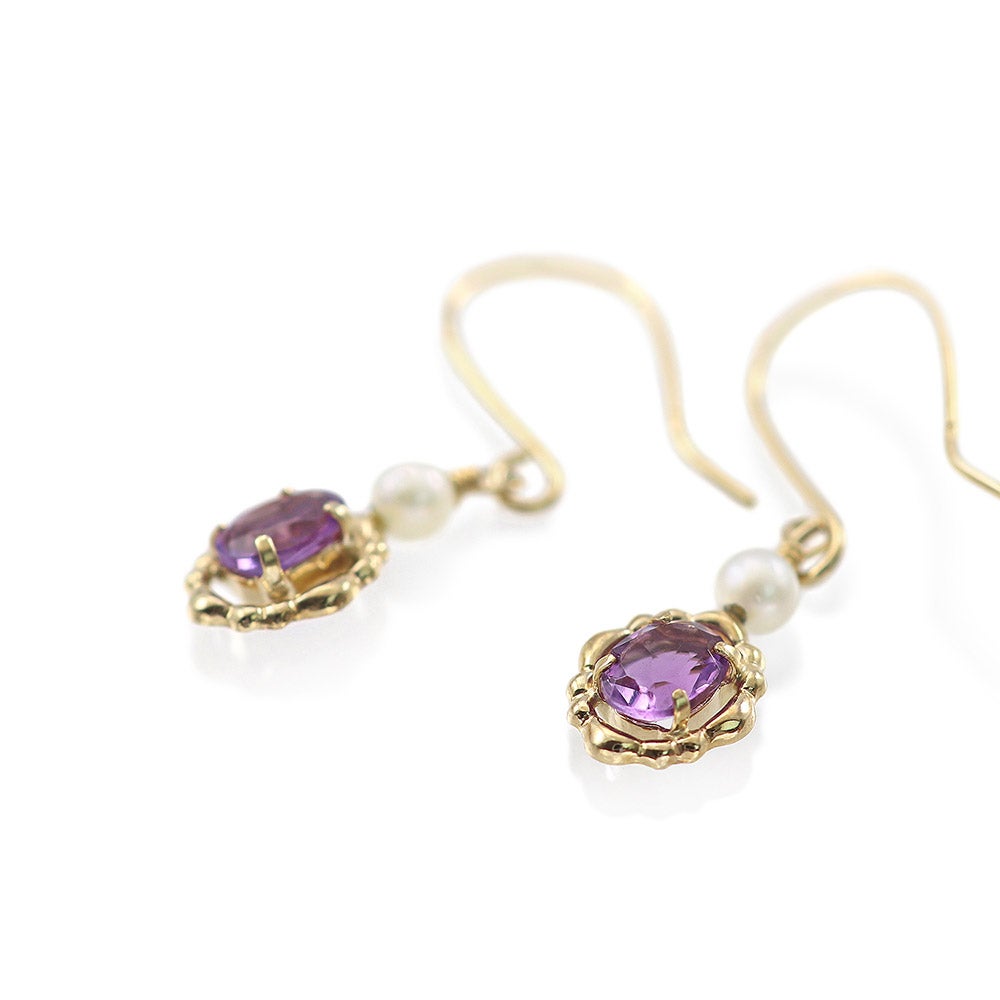 K10YG アメジスト＆淡水真珠 ピアス_03