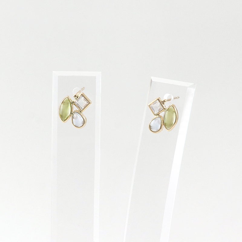 K10YG ペリドット&スカイブルートパーズ＆ブルームーンストーン ピアス_03