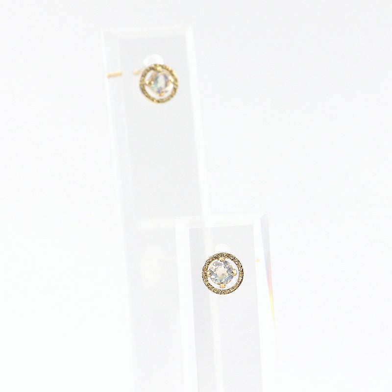 K10YG ロイヤルブルームーンストーン ピアス_13