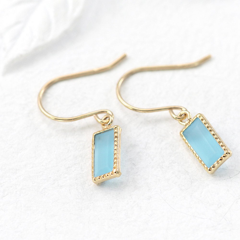 K10YG ブルートパーズ フックピアス 11月の誕生石_10