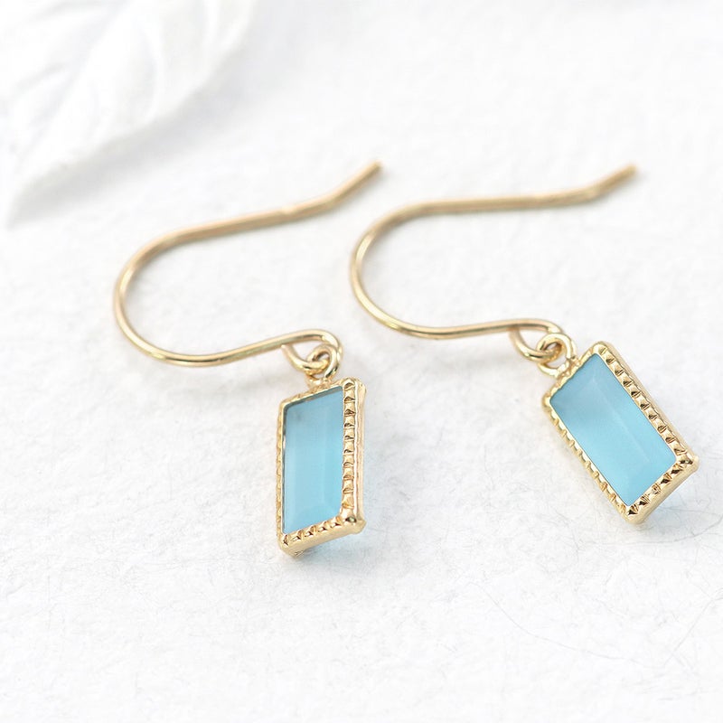 K10YG ブルートパーズ フックピアス 11月の誕生石_10