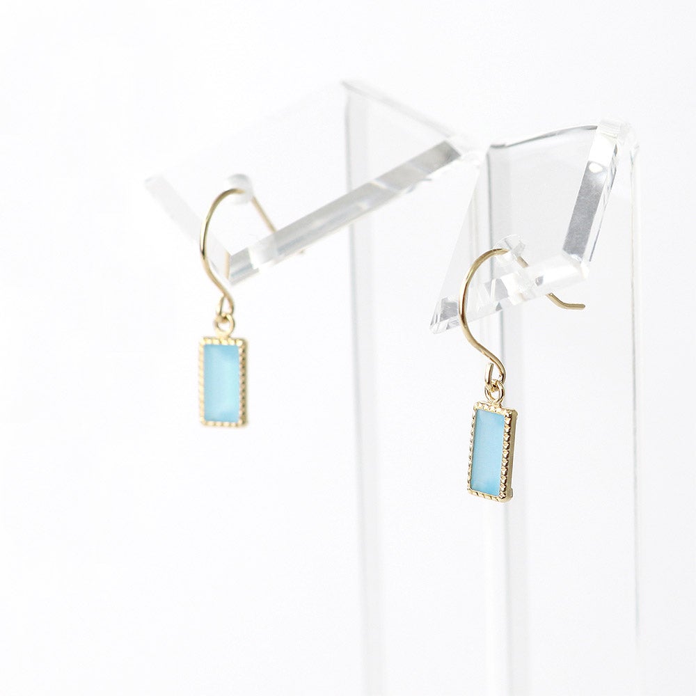 K10YG ブルートパーズ フックピアス 11月の誕生石_11