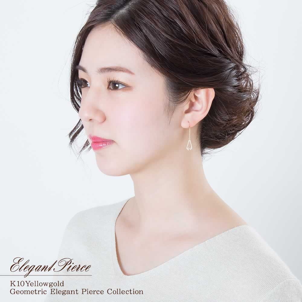 K10YG スーパーキュービックジルコニア ピアス_04