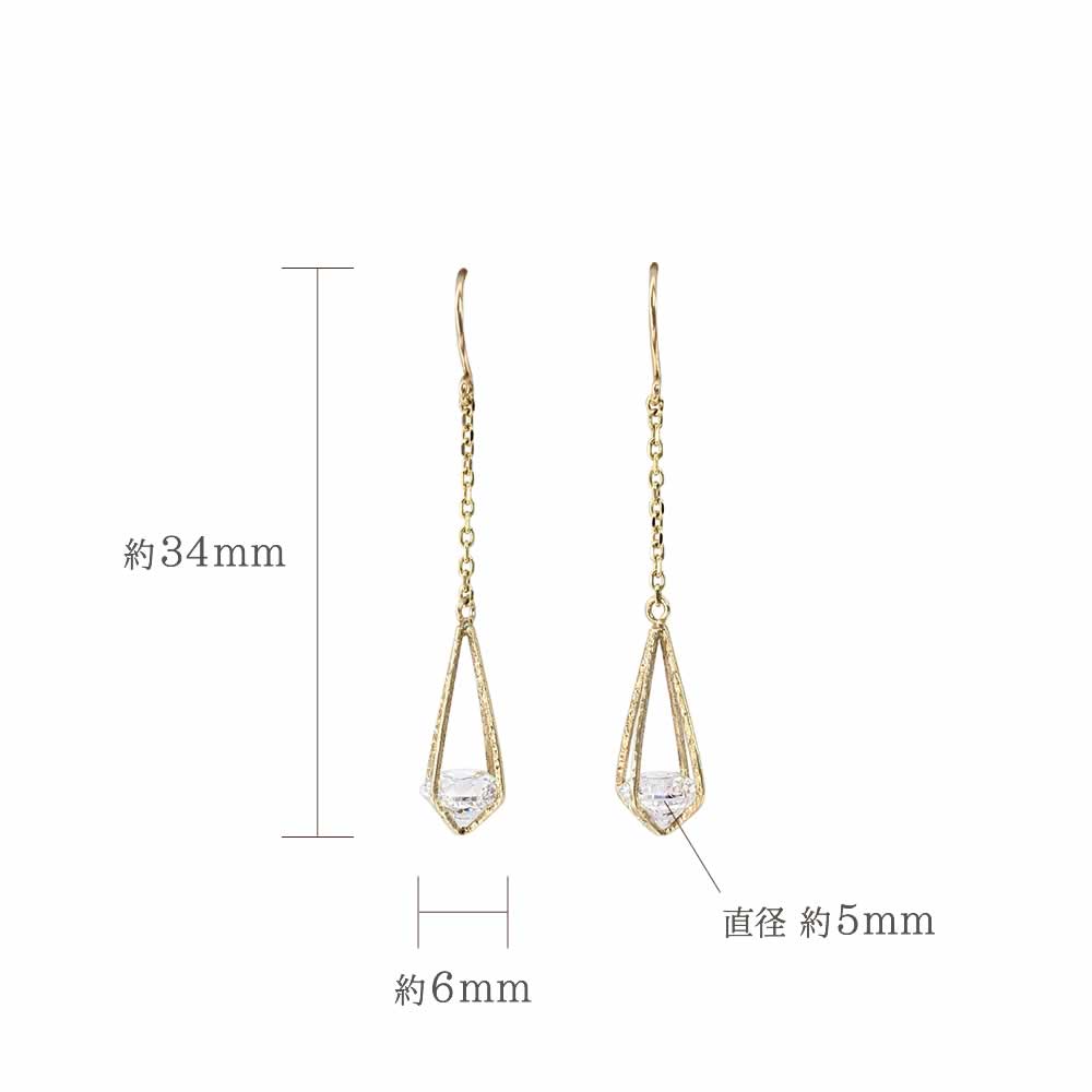 K10YG スーパーキュービックジルコニア ピアス_05