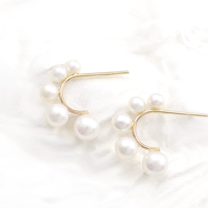 K10YG 淡水真珠 半円フープピアス_02