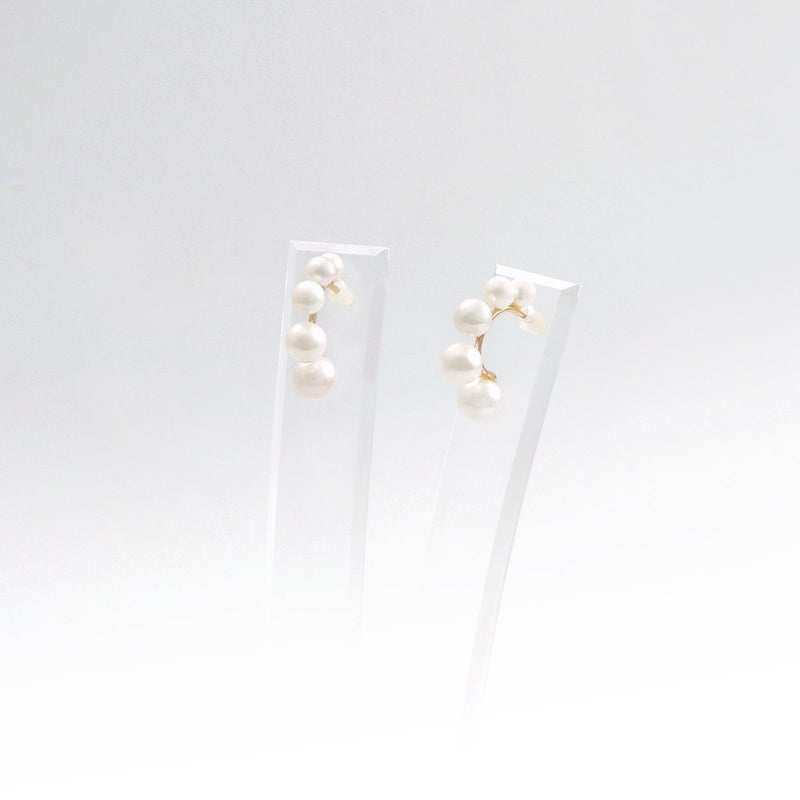 K10YG 淡水真珠 半円フープピアス_09