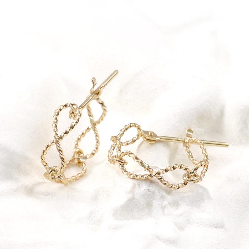 K10YG ツイスト フープピアス_02