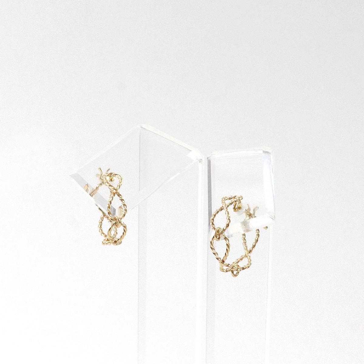 K10YG ツイスト フープピアス_03