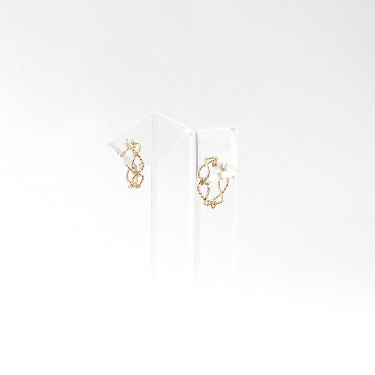 K10YG ツイスト フープピアス_09