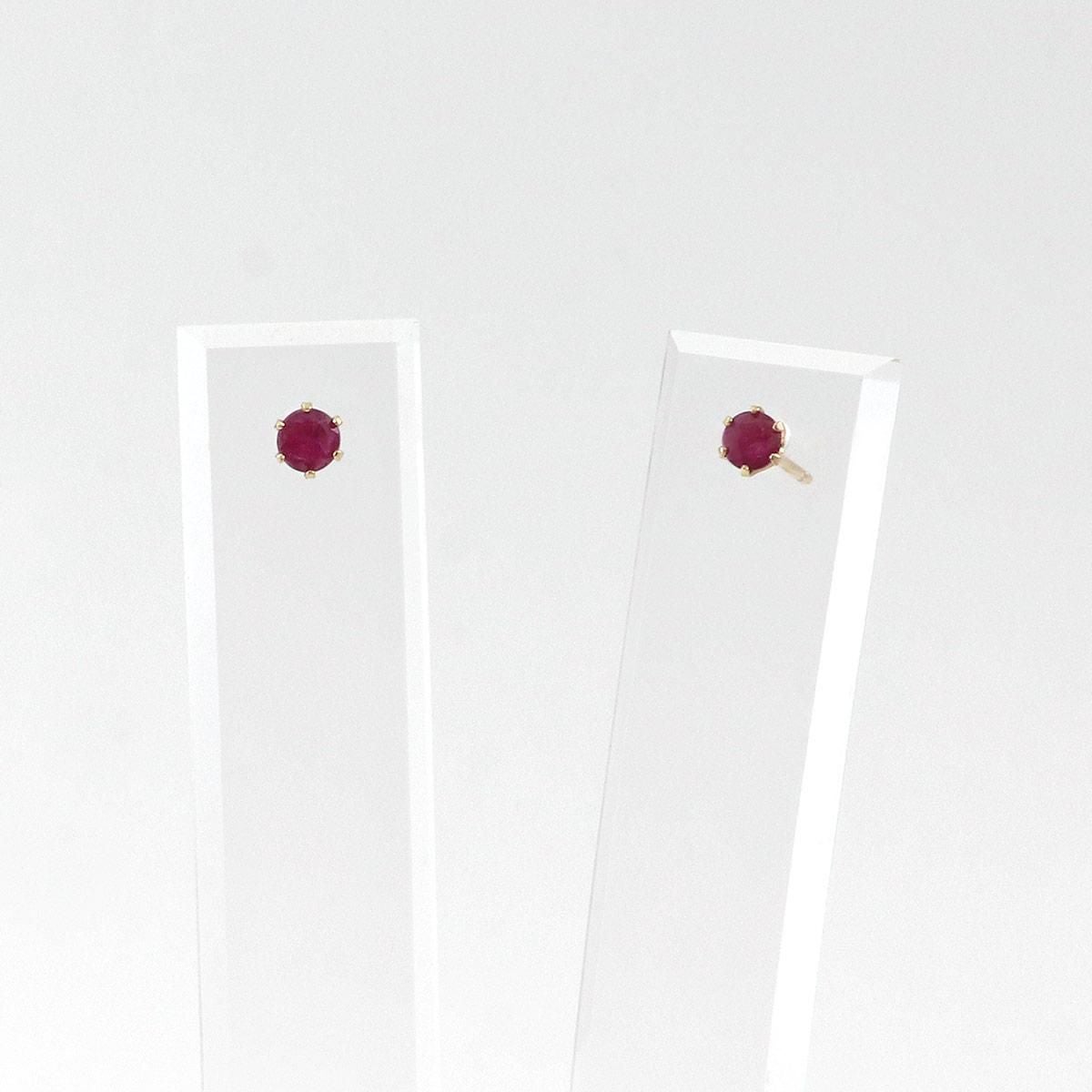 K10YG ルビーピアス_03