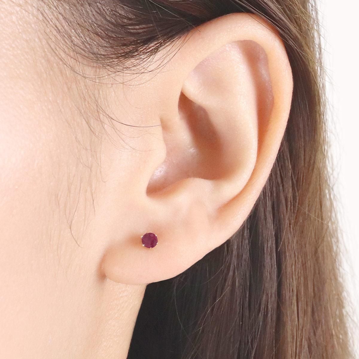 K10YG ルビーピアス | Jewelry ROLA（ジュエリーローラ）