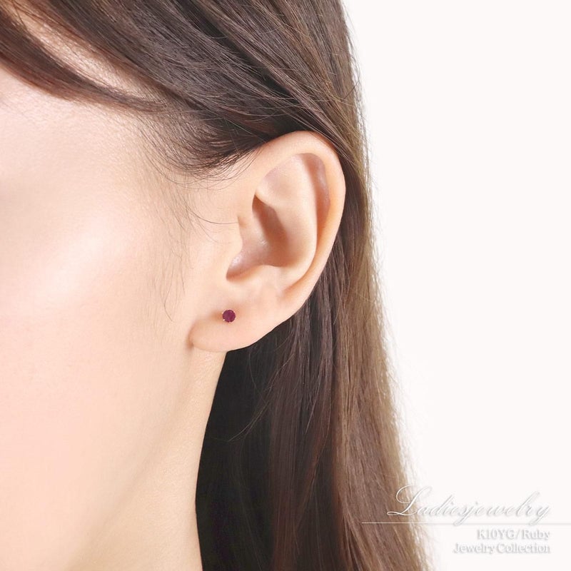 K10YG ルビーピアス_10