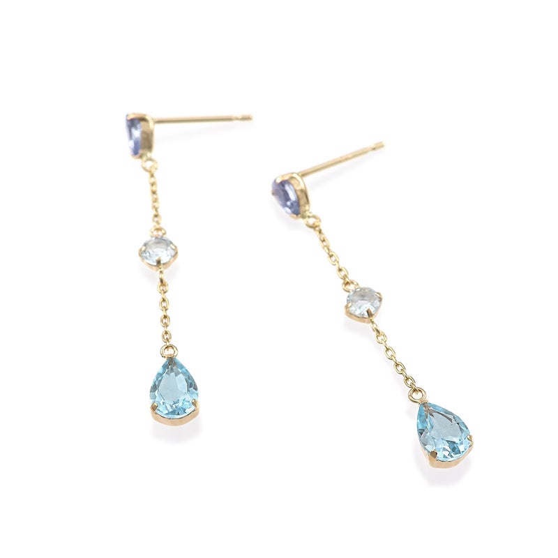 K10YG タンザナイト＆アクアマリン＆ブルートパーズ ピアス_03