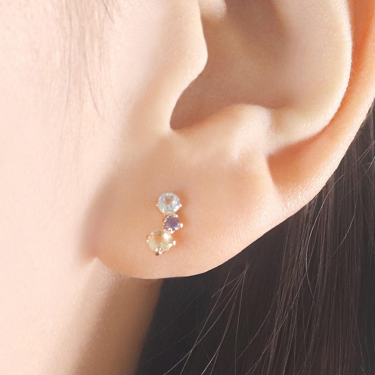 K10YG スカイブルートパーズ＆アイオライト＆ペリドット ピアス_04