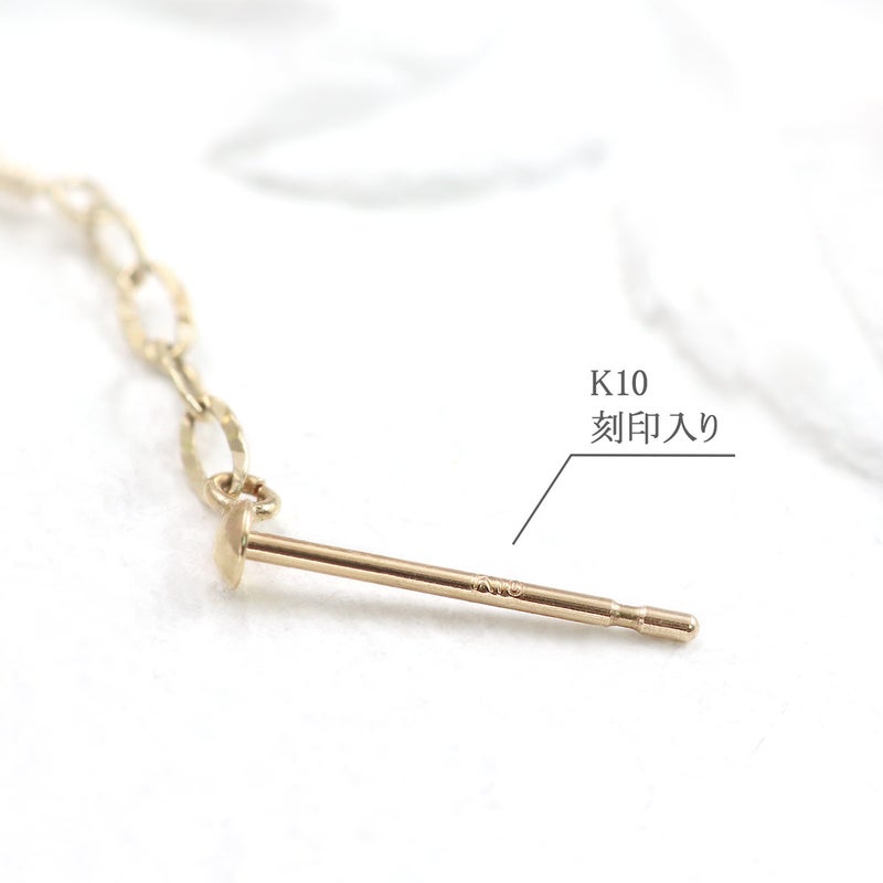 K10YG ガーネット ティアドロップ ピアス_05