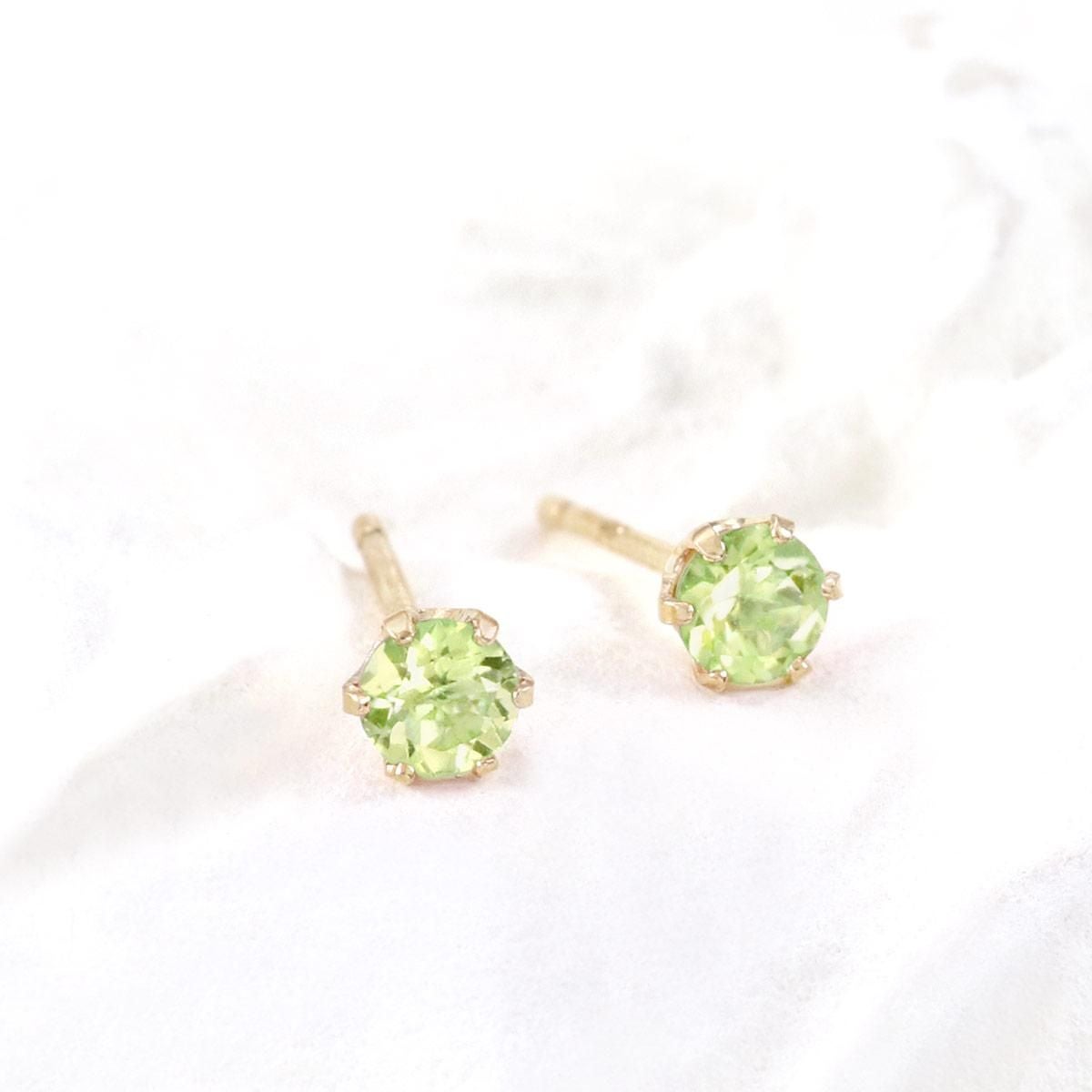 K10YG ペリドットピアス_02