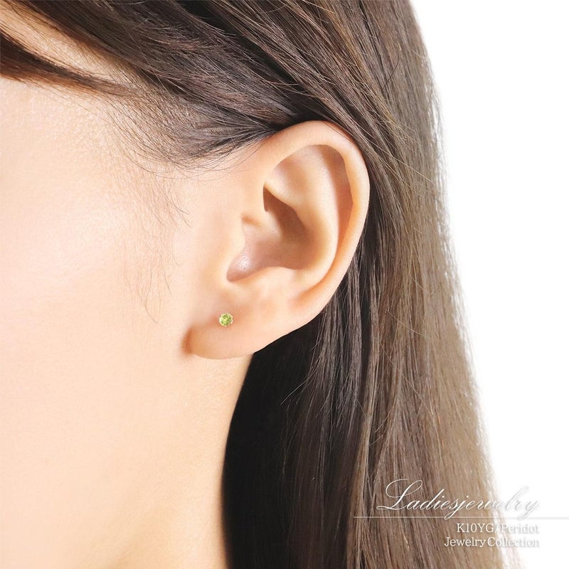 K10YG ペリドットピアス_10