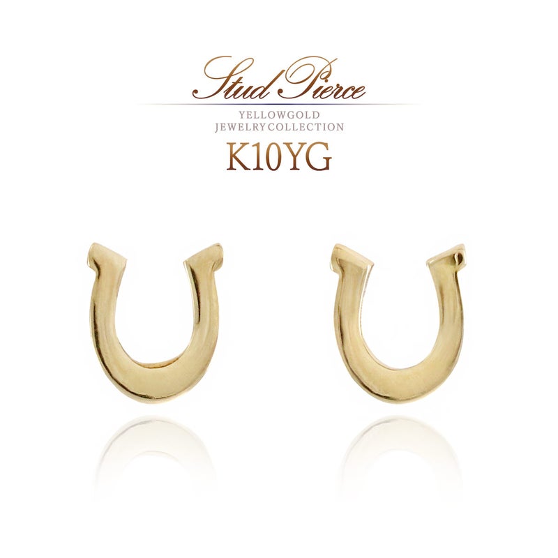 K10YG 馬蹄（ホースシュー）ピアス_01