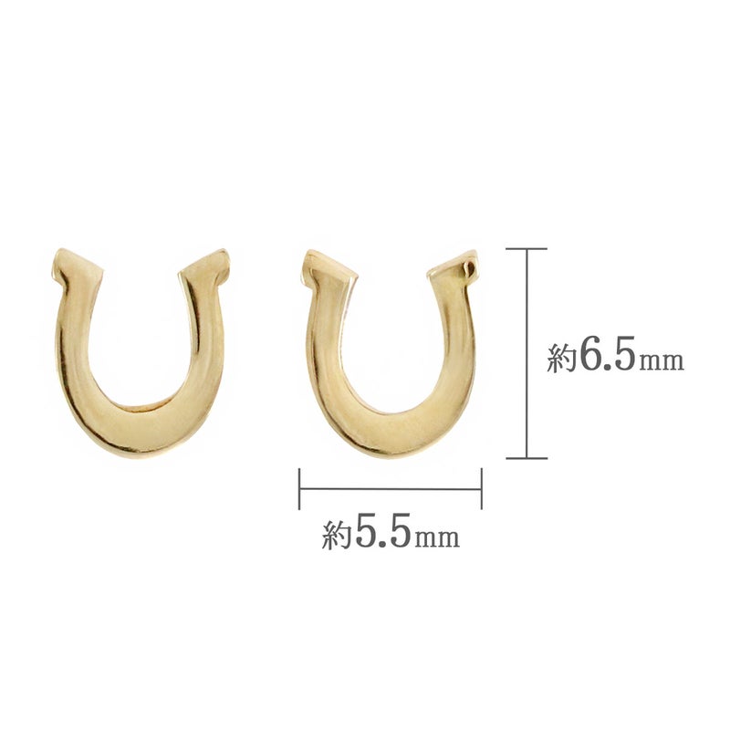 K10YG 馬蹄（ホースシュー）ピアス_04