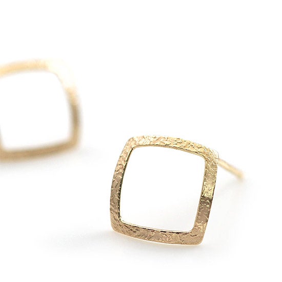 K10YG 菱形モチーフ ピアス_12