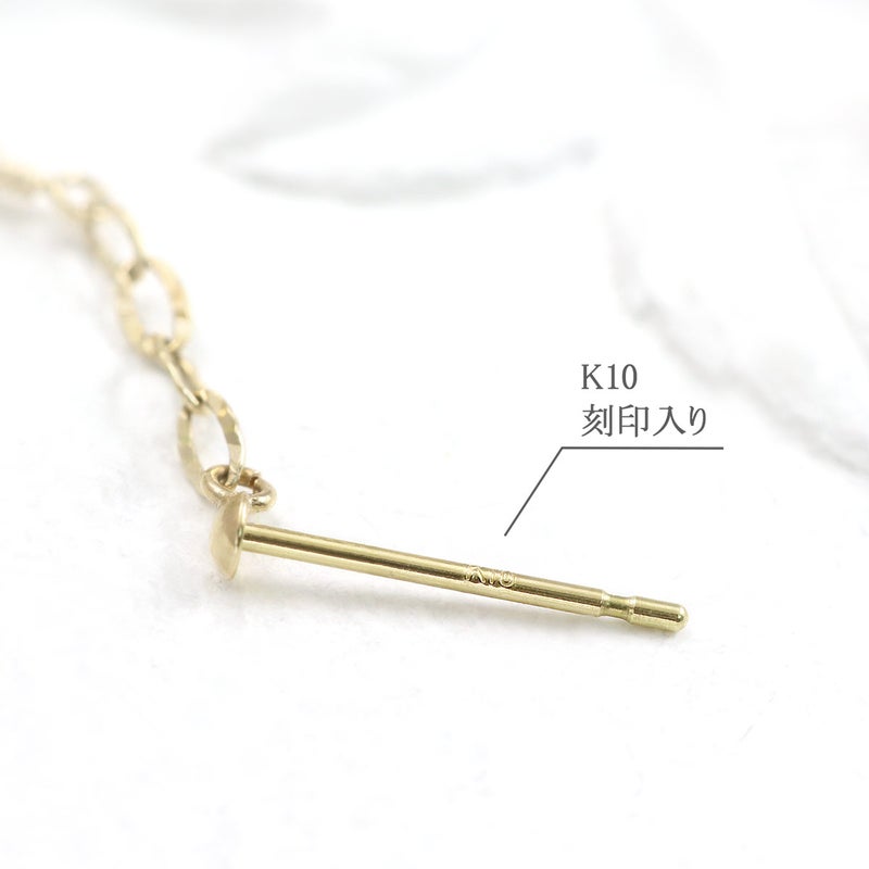 K10YG アメジスト ティアドロップ ピアス_01