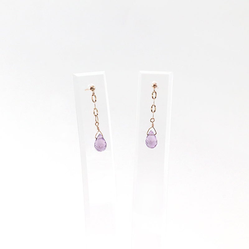 K10PG アメジスト ティアドロップ ピアス_09