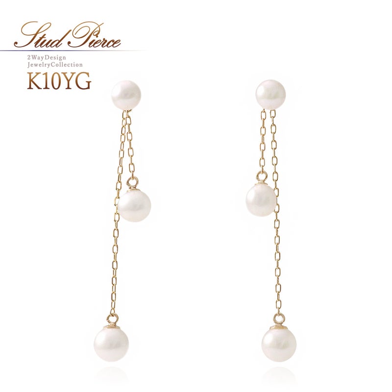 K10YG 淡水真珠 2wayピアス_01